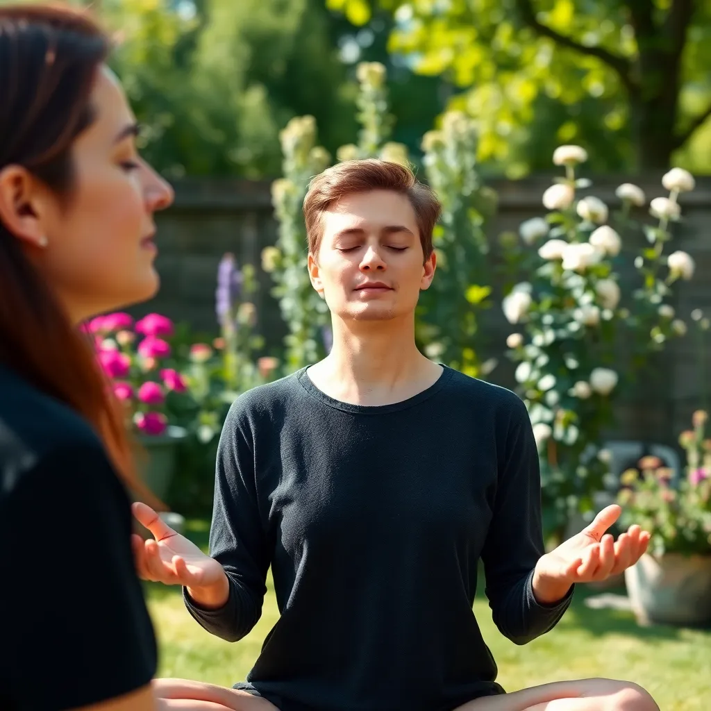 Man schrijft positieve affirmaties in een notitieboek bij ochtendlicht
